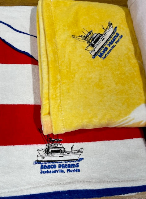 Embroidered beach towels
